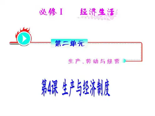 高一政治生产与经济