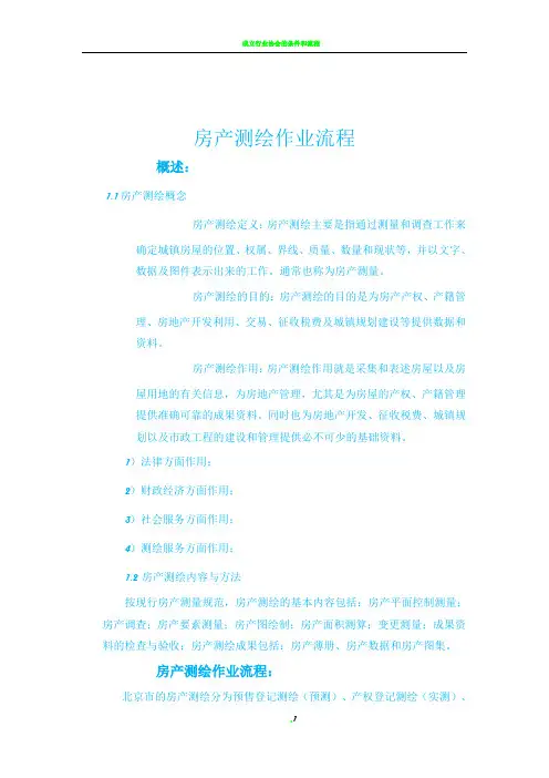 房产测绘作业流程