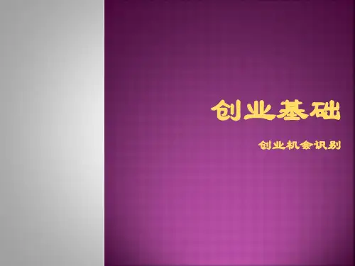 创业机会(二)