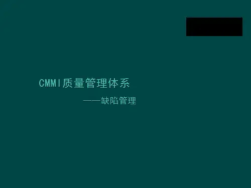 CMMI质量管理体系软件测试缺陷管理ppt课件