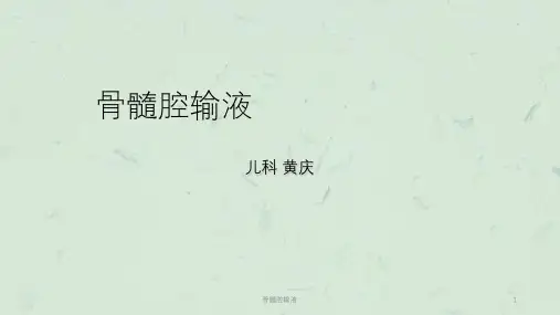 骨髓腔输液课件