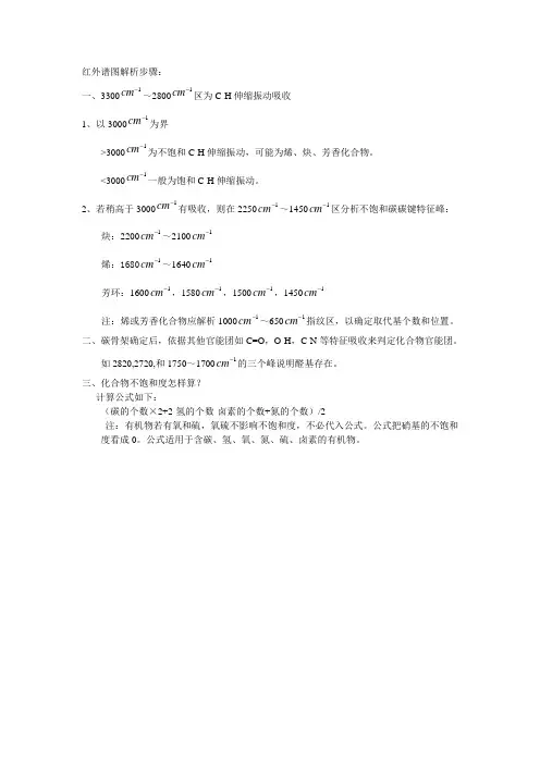 红外谱图解析步骤