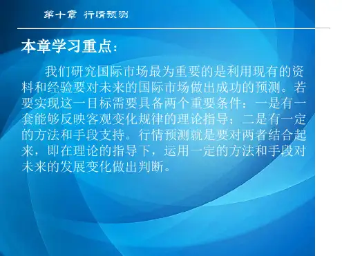 国际贸易环境分析第十章