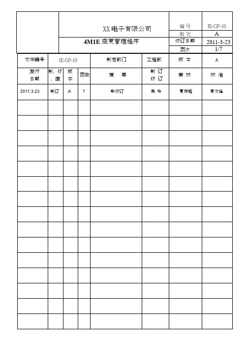4M1E变更管理程序(2)