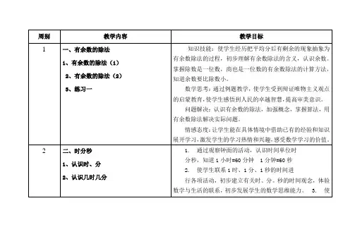 二年级下册教学工作计划