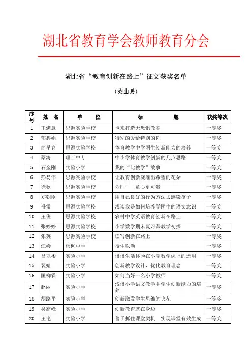 教育创新在路上通报