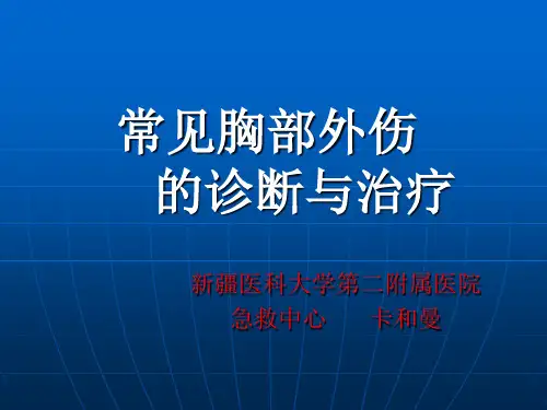 常见胸部外伤的诊断与治疗【可编辑的PPT文档】