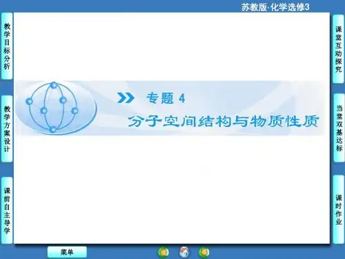 苏教版高中化学选修物质结构与性质 分子构型与物质性质课件6
