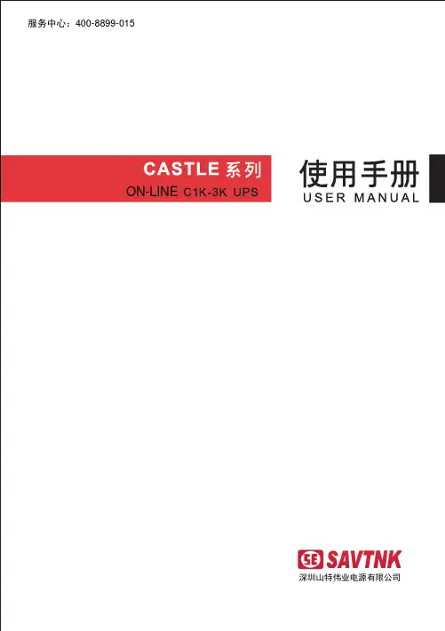 CASTLE-2K 山特伟业C2K说明书 ON-LINE