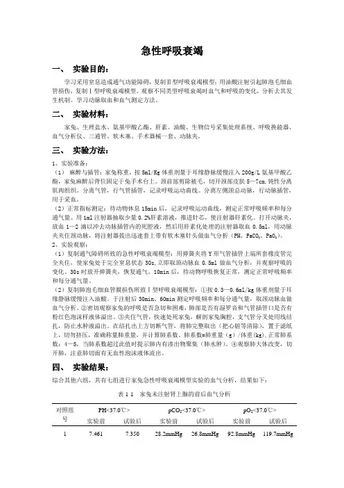 急性呼吸衰竭