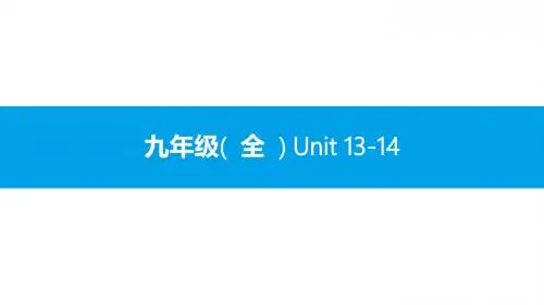 人教版新目标英语2018中考第一轮复习课件九年级(  全  ) Unit 13-14