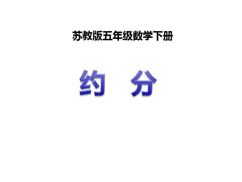 苏教版五年级数学下册约分 PPT课件