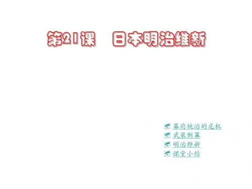 川教初中历史九上《世界近代史(上)第21课 日本明治维新》PPT课件 (5)