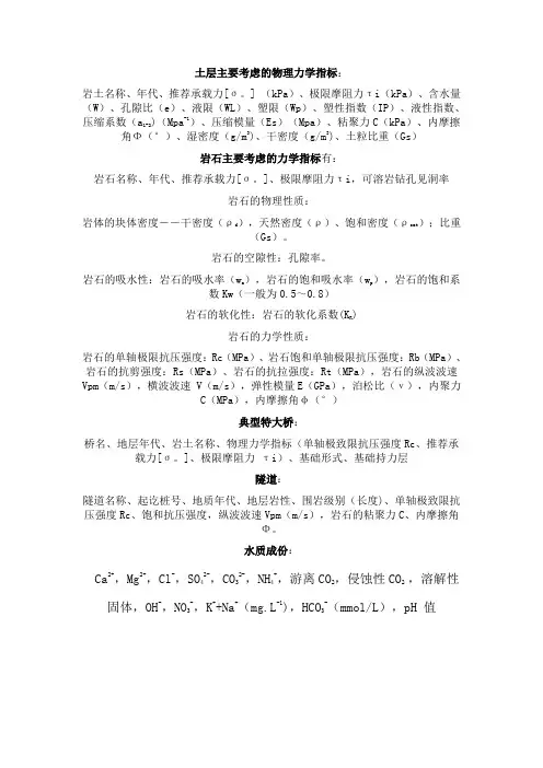 岩土工程指标