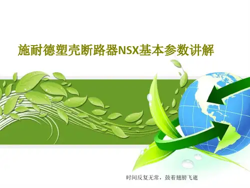 施耐德塑壳断路器NSX基本参数讲解28页PPT