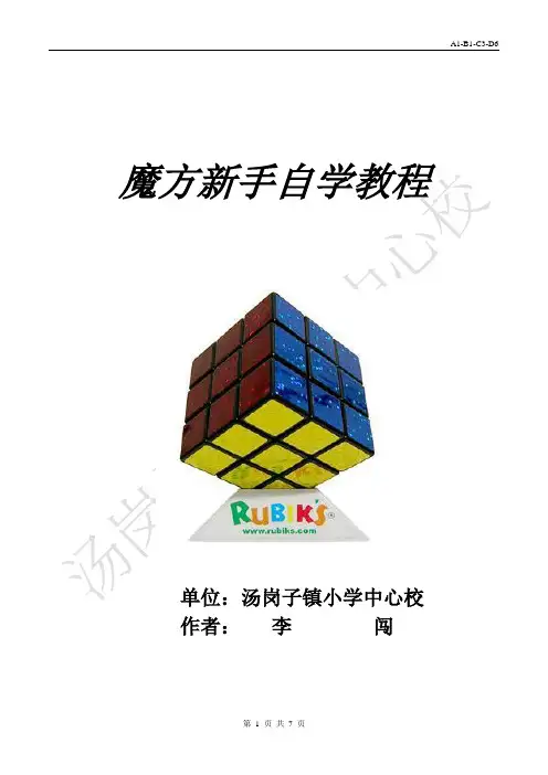 自编新手自学魔方公式图解
