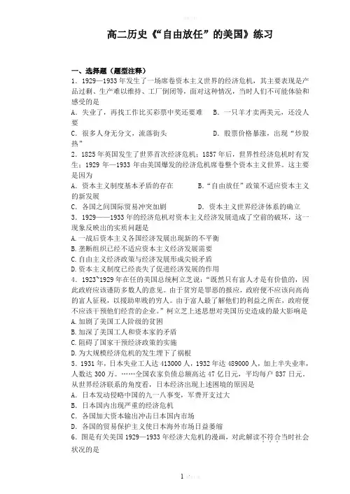 自由放任的美国练习