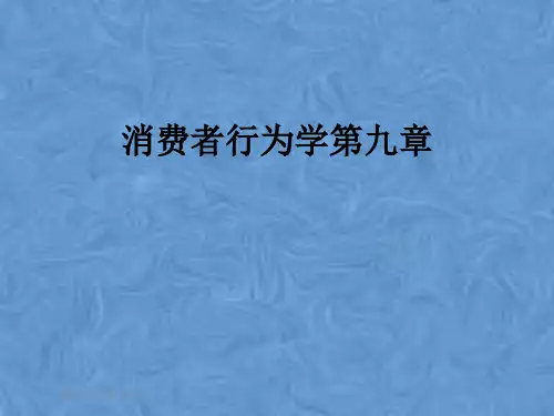 消费者行为学第九章