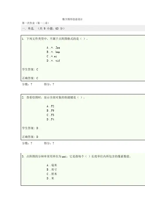 数字图形创意设计、在线作业