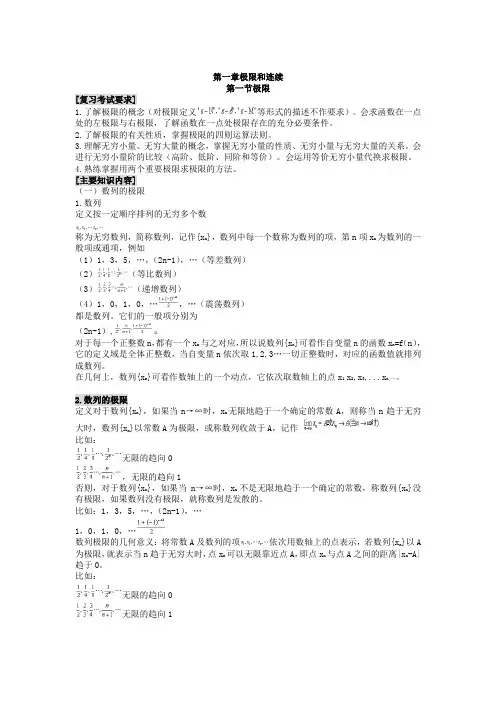 成人高考(专升本)高等数学成考笔记
