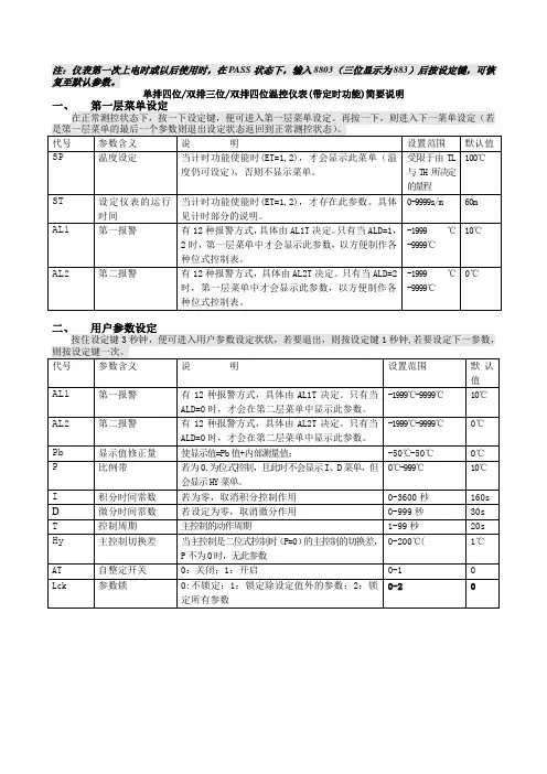 誉赫仪表说明书