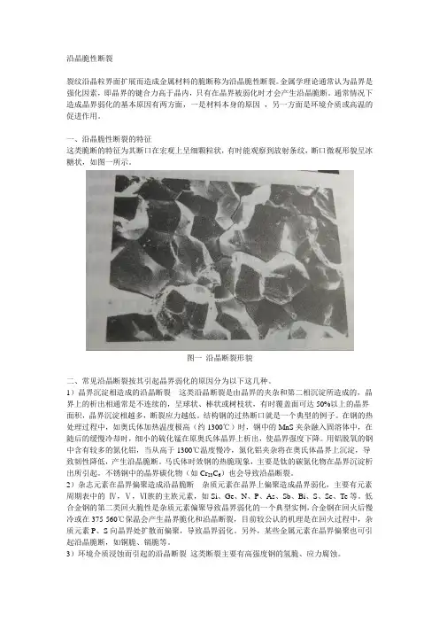 沿晶脆性断裂