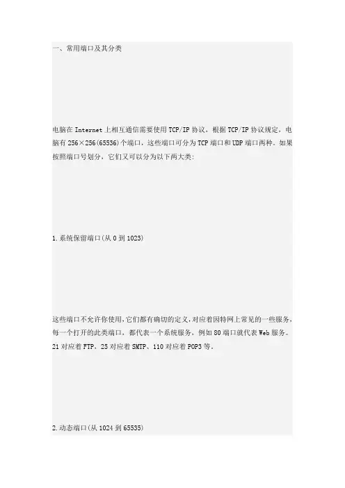 常用端口号