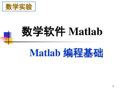 Matlab程序设计说明