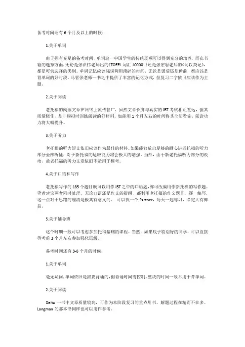 托福备考初步入门