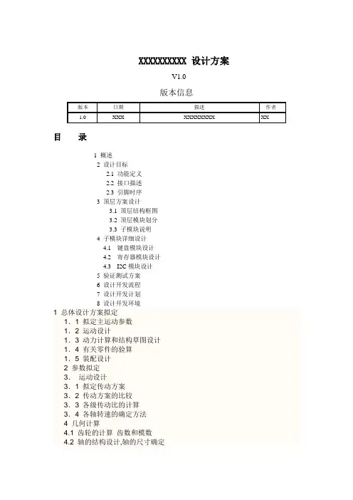 设计方案——格式