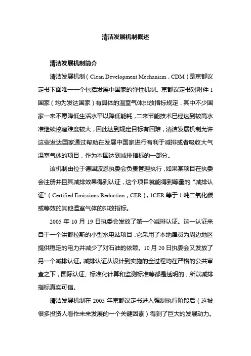 清洁发展机制(CDM)概述