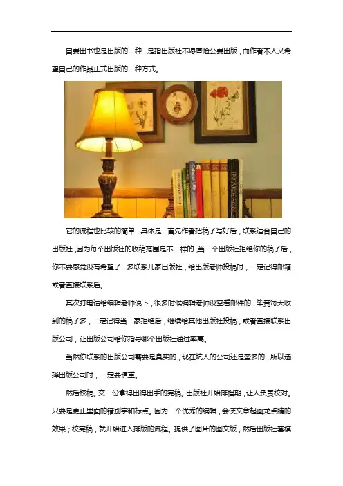 个人如何自费出书