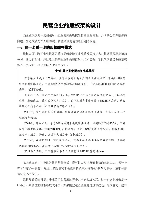 股权架构设计案例-【股权设计方案】