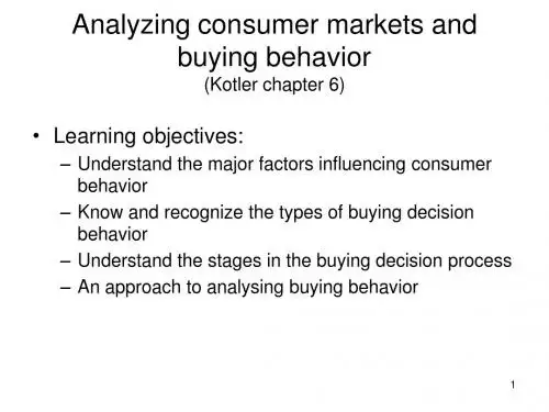 Kotler - chapter 6
