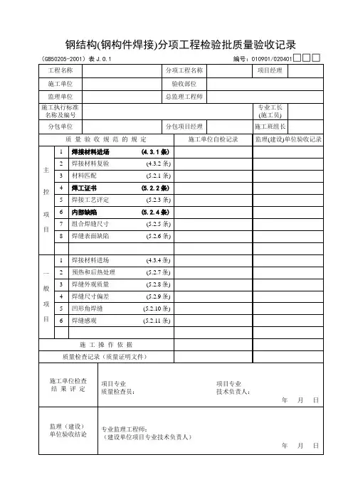 01钢构件焊接
