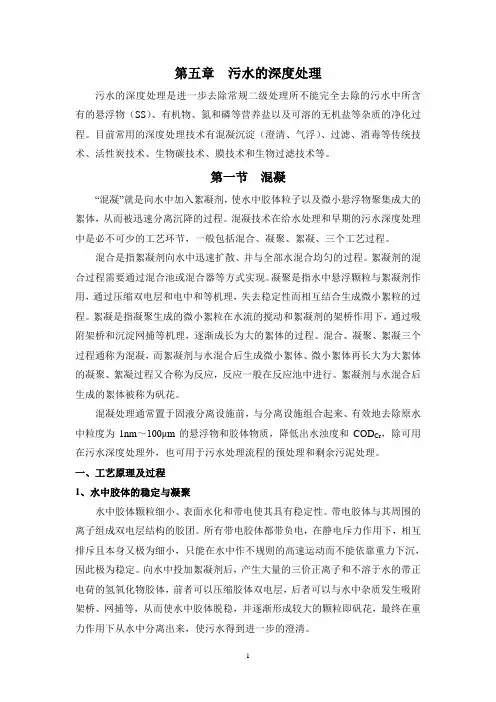 第五章  污水的深度处理