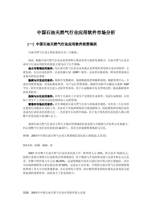 (新)天然气行业应用软件市场分析