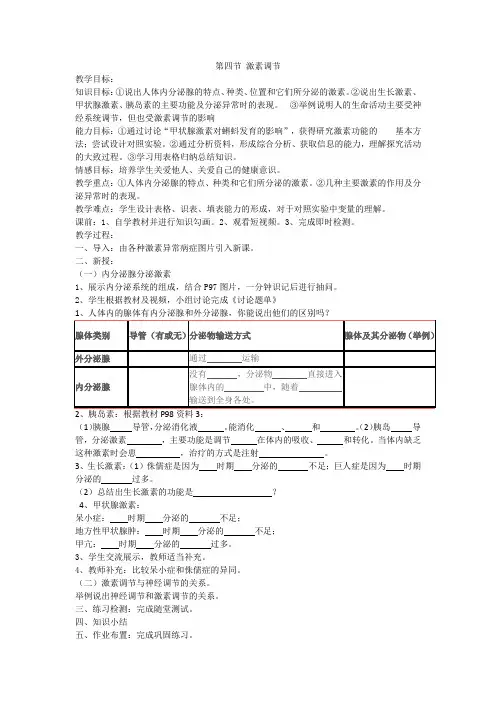 新人教版七年级生物下册《第六章 人体生命活动的调节 王应睐组织我国科学家率先合成结晶牛胰岛素》教案_10