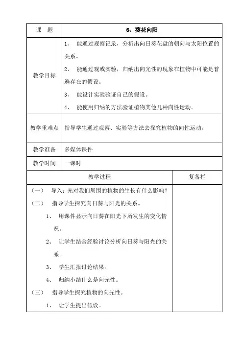 6、葵花向阳
