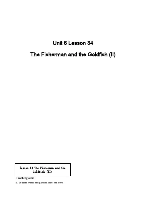 冀教版九年级英语全一册《34 The Fisherman and the Goldfish ( II》赛课导学案_15