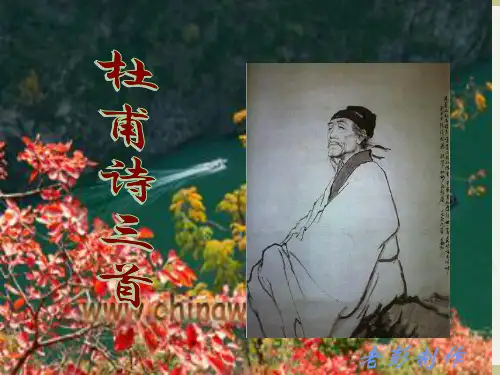 高中语文人教版必修3杜甫诗三首 课件PPT