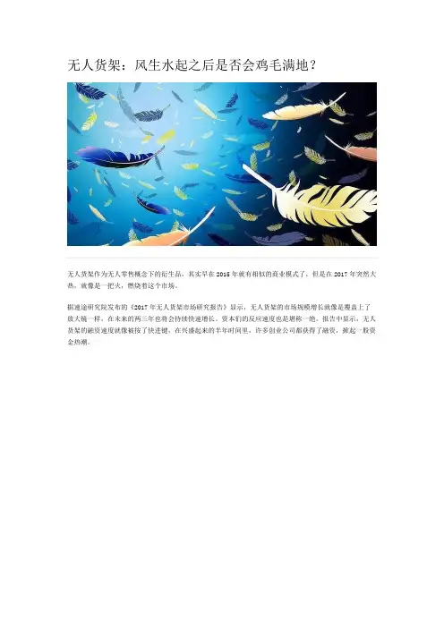无人货架：风生水起之后是否会鸡毛满地？