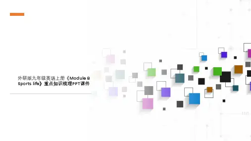 外研版九年级英语上册《Module 8 Sports life》重点知识梳理PPT课件
