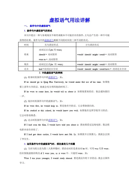 虚拟语气用法详解