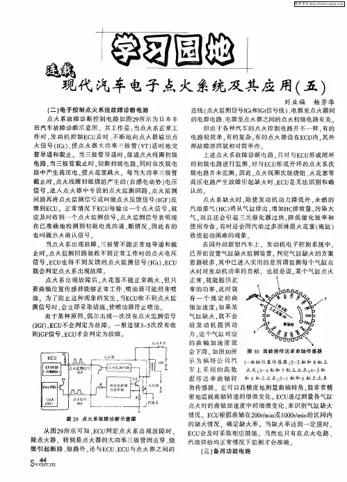 连载：现代汽车电子点火系统及其应用(五)
