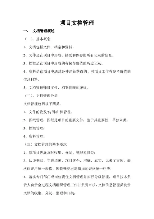 项目文档管理