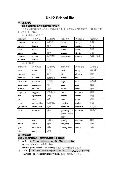 牛津译林版英语八年级Unit2 School life教案