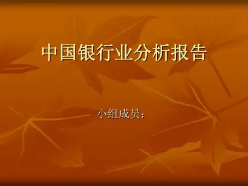 中国银行业分析报1