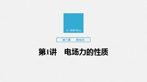 2020版高考物理(江苏专用版)新增分大一轮课件：第六章静电场第1讲