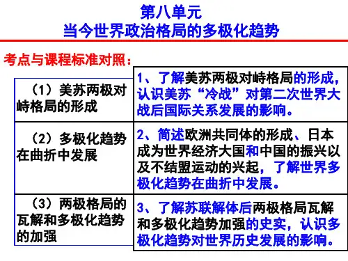 当今世界政治格局的多极化趋势
